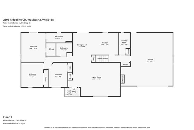 2803 Ridgeline CIRCLE, Waukesha, WI 53188