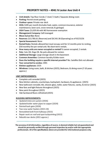 4941 N Lester Avenue 4, Chicago, IL 60630