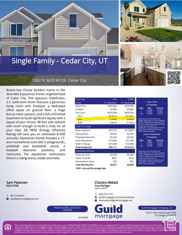 1262 N 3625 W CIR, Cedar City, UT 84721