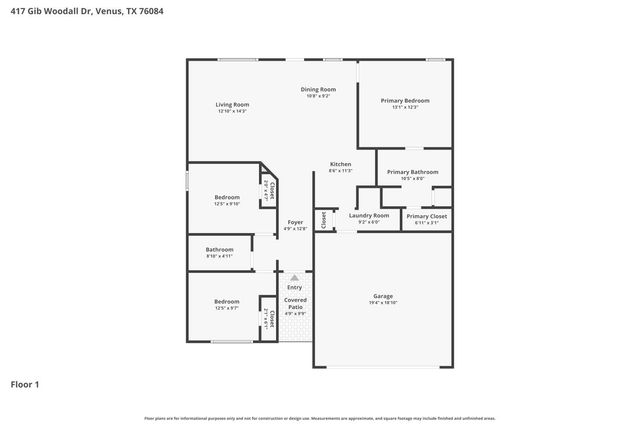 417 Gib Woodall Drive, Venus, TX 76084