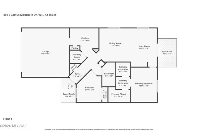 454 E Cactus Mountain, Vail, AZ 85641