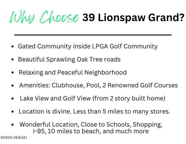 39 Lionspaw Grand, Daytona Beach, FL 32124