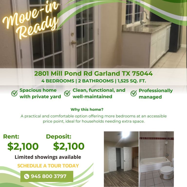 2801 Mill Pond Road, Garland, TX 75044