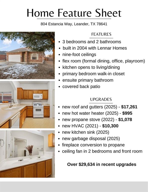 804 Estancia WAY, Leander, TX 78641