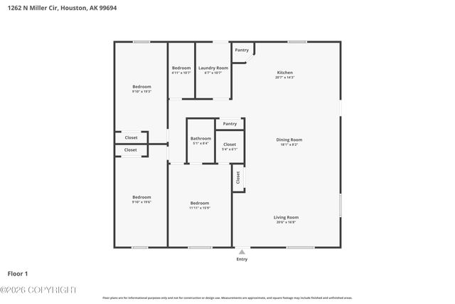 1262 N Miller Circle, Houston, AK 99623