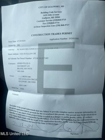 1423 Jo Ellen Circle, Gulfport, MS 39501