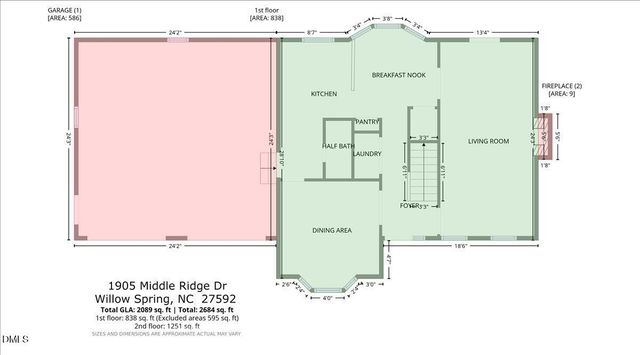 1905 Middle Ridge Drive, Willow Springs, NC 27592