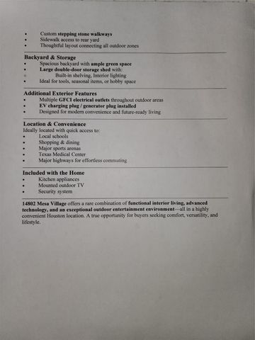 14802 Mesa Village Drive, Houston, TX 77053