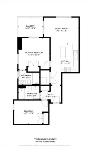 946 Saratoga St 204, Boston, MA 02128