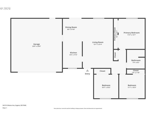 34121 EL MANOR Ave, Eugene, OR 97405