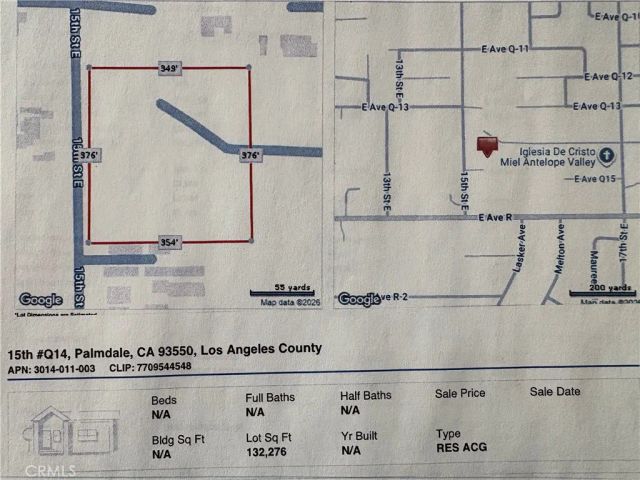 15 TH St East, Palmdale, CA 93550