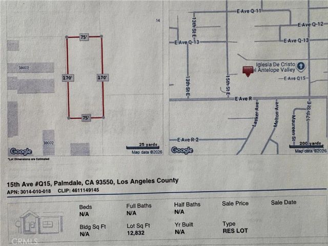 15 TH St East, Palmdale, CA 93550