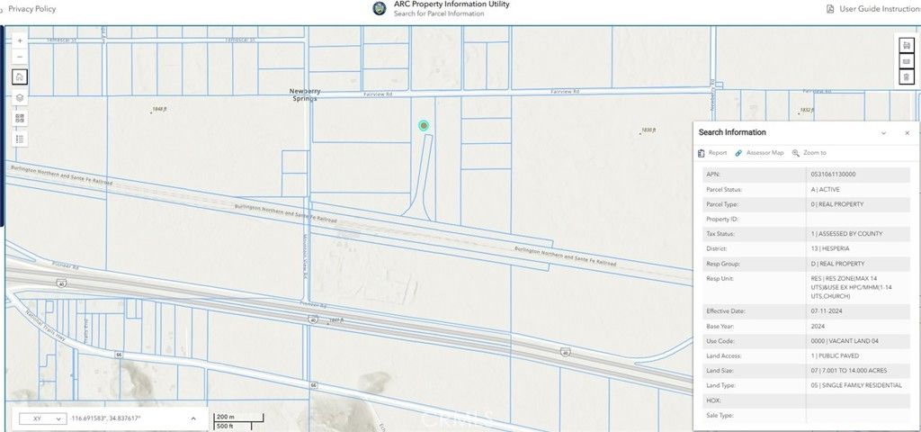 0 Fairview, Newberry Springs, CA 92365