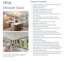 2619 Chowan CV, Round Rock, TX 78681