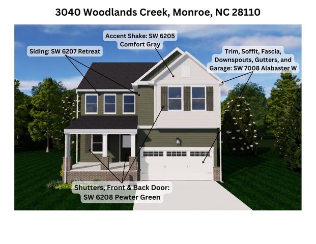 3040 Woodlands Creek Drive, Monroe, NC 28110