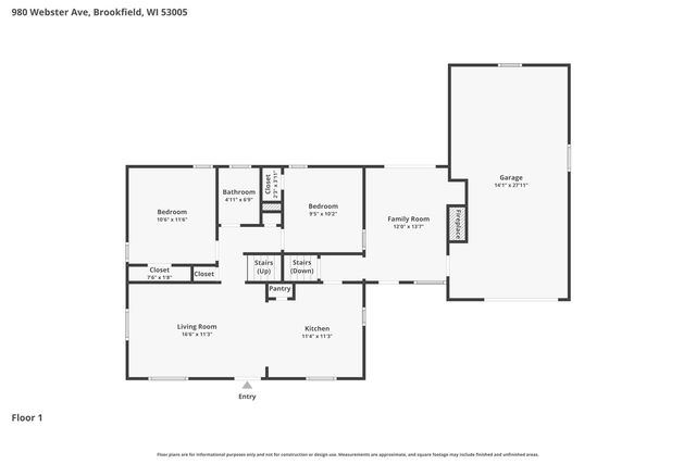 980 Webster AVENUE, Brookfield, WI 53005