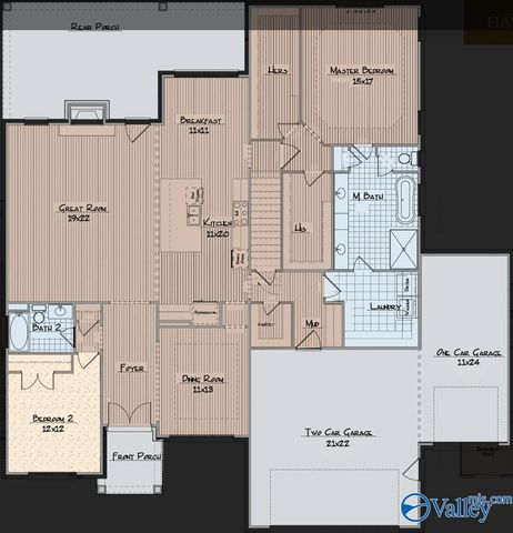 VIRGINIA PLAN Camellia Court Circle, Huntsville, AL 35803