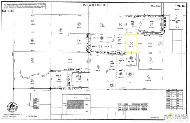 0 Mesa Trail, Palm Desert, CA 92260