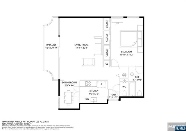 1600 Center Avenue 1 A, Fort Lee, NJ 07024