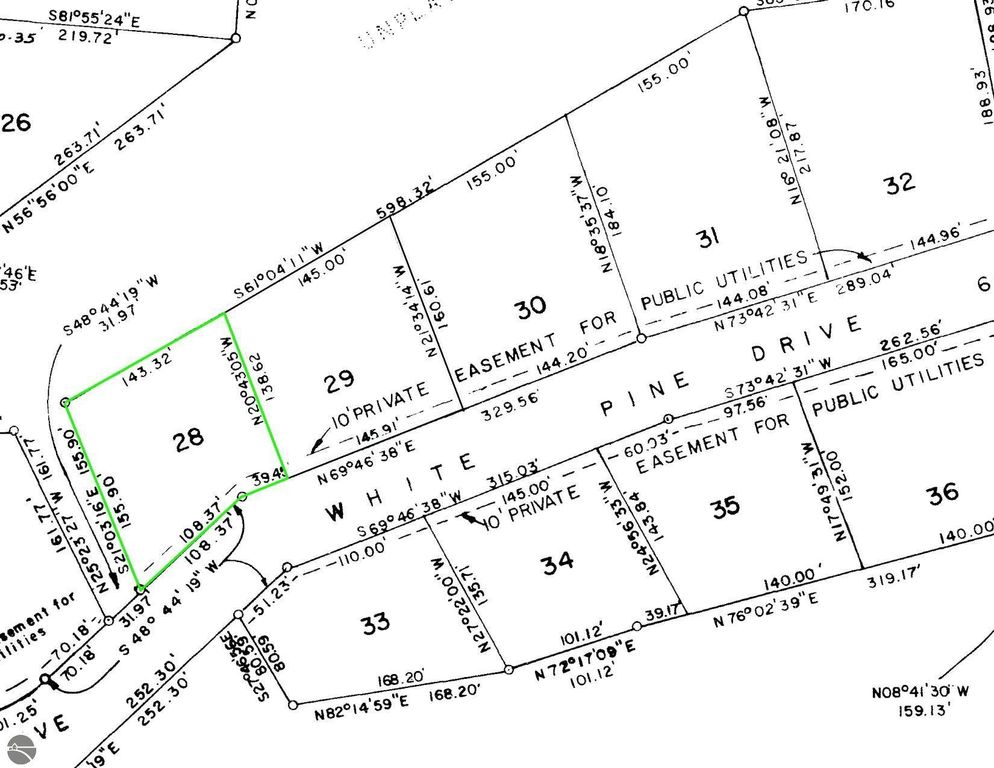 Image 2 of property listing at Lot 28 White Pine Drive, Cadillac, MI 49601