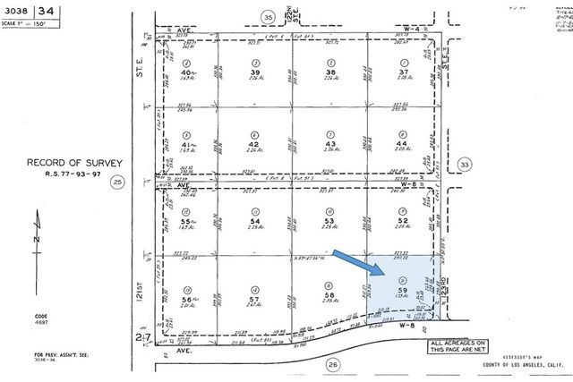 0 Cor Avenue W8 & 123rd St E, Pearblossom, CA 93553