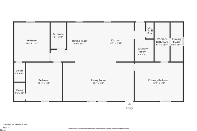 375 Griggs Road, Six Mile, SC 29682
