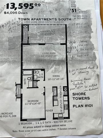 1868 SHORE DRIVE S 102, South Pasadena, FL 33707