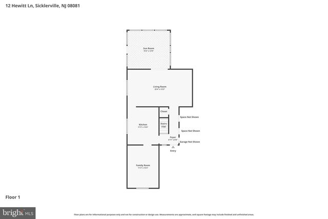 12 HEWITT LN, Sicklerville, NJ 08081