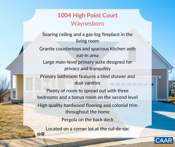 1004 HIGH POINT CT, Waynesboro, VA 22980