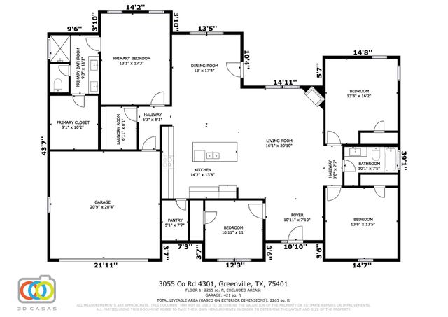 3055 County Road 4301, Greenville, TX 75401