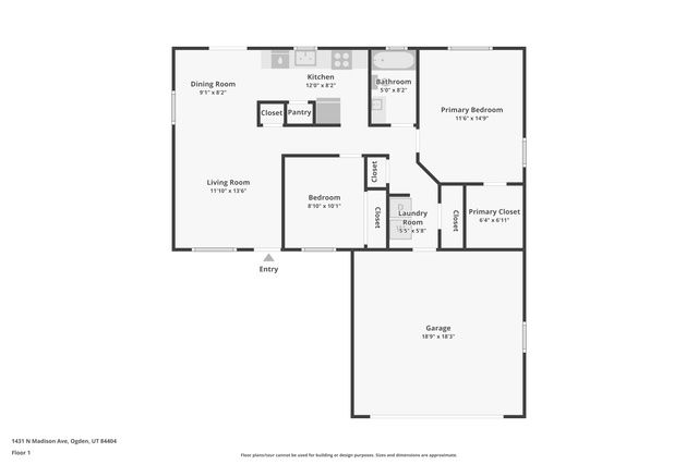 1431 N MADISON AVE, Ogden, UT 84405