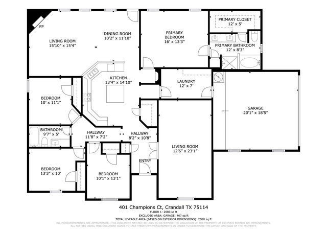 401 Champions Court, Crandall, TX 75114
