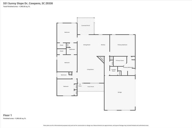 551 Sunny Slope Drive, Cowpens, SC 29330