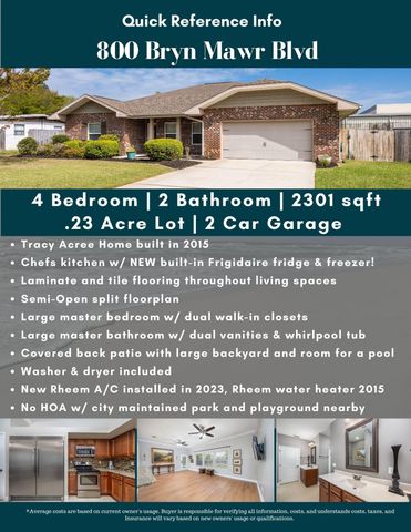 800 Bryn Mawr Boulevard, Mary Esther, FL 32569