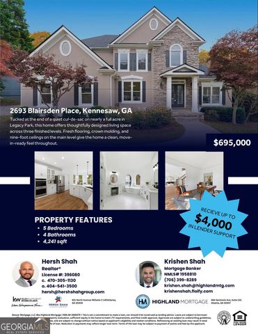 2693 Blairsden Place NW, Kennesaw, GA 30144