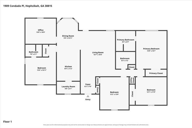 1909 Condado Place, Hephzibah, GA 30815