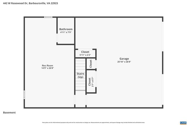 442 W ROSEWOOD DR, Barboursville, VA 22923