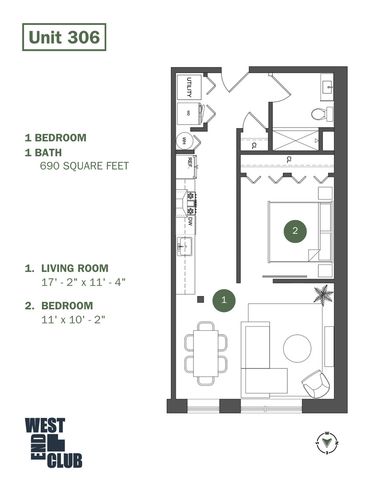 1550 W Monroe Street 306, Chicago, IL 60607