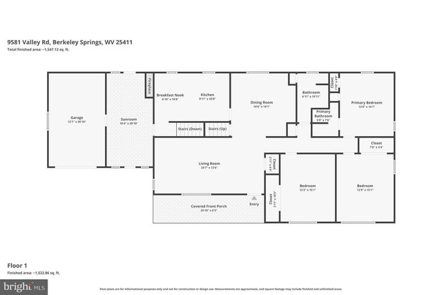 9581 VALLEY RD, Berkeley Springs, WV 25411
