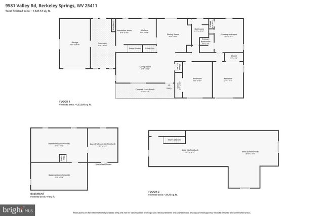 9581 VALLEY RD, Berkeley Springs, WV 25411
