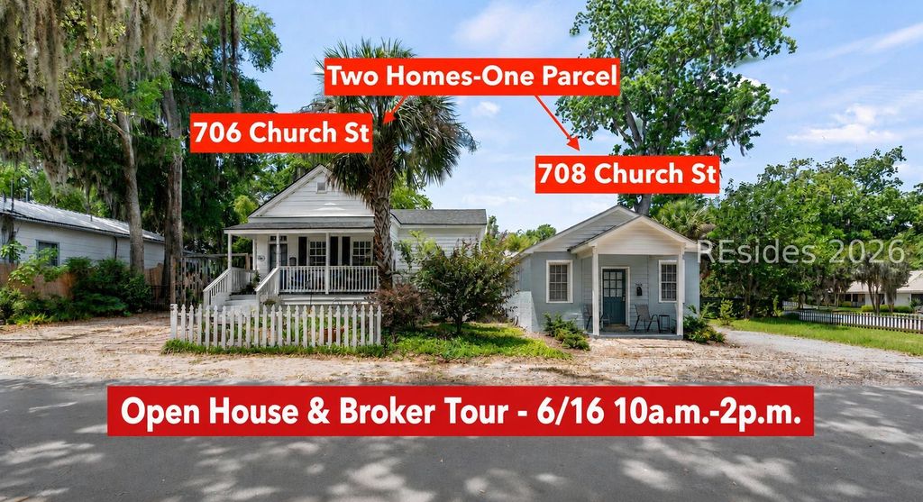 706 & 708 Church Street, Beaufort, SC 29902