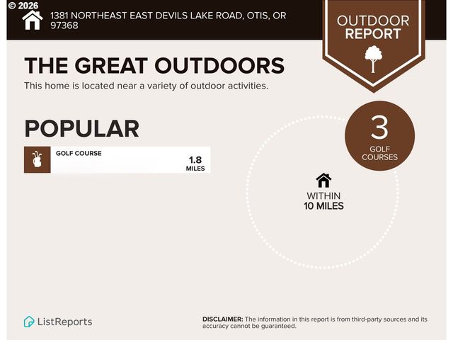 1381 Ne EAST DEVILS LAKE Rd, Otis, OR 97368
