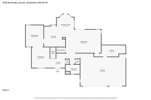 4100 NE SHADY LANE Drive, Gladstone, MO 64119