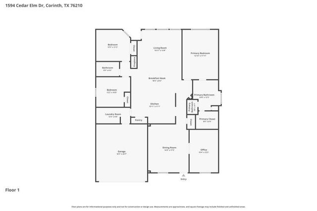 1594 Cedar Elm Drive, Corinth, TX 76210