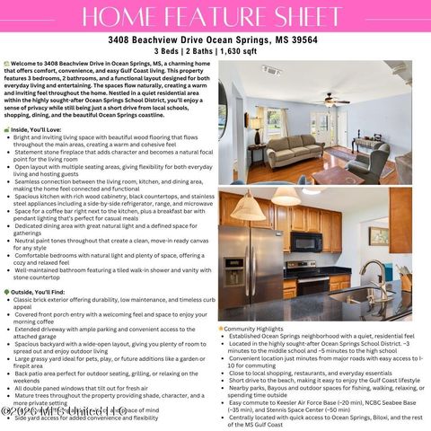 3408 Beachview Drive, Ocean Springs, MS 39564