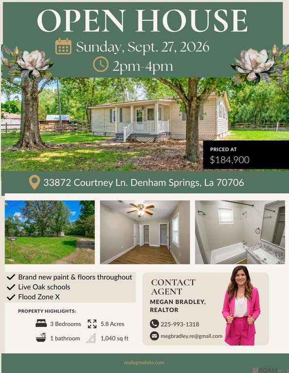 33872 Courtney Ln, Denham Springs, LA 70706