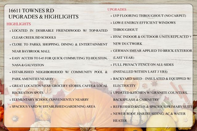 16611 Townes Road, Friendswood, TX 77546