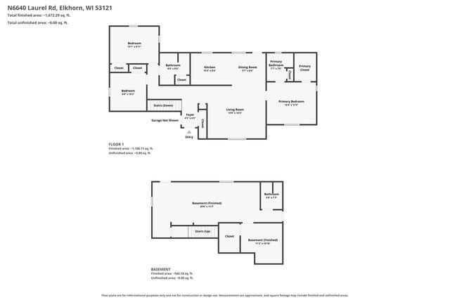 N6640 Laural ROAD, Elkhorn, WI 53121