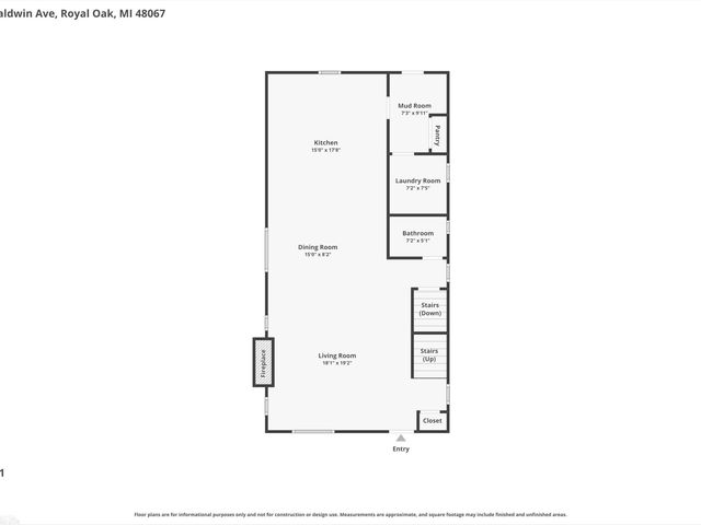 823 Baldwin Avenue, Royal Oak, MI 48067