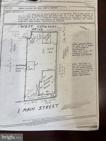 1 W MAIN ST, Burkittsville, MD 21718